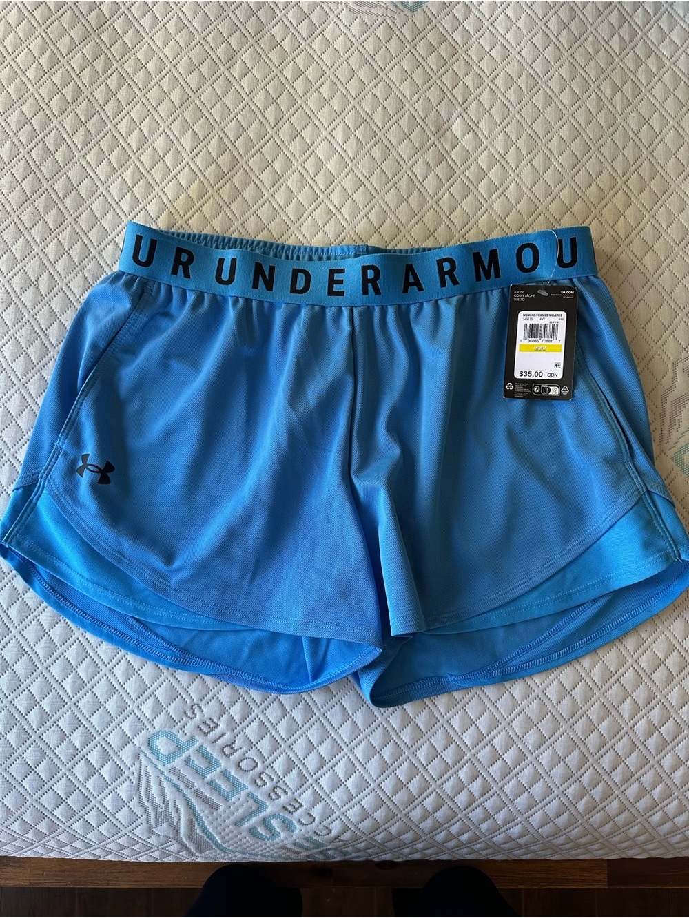 Under Armour Women’s Bright Blue Athletic Shorts with Branded Waistband